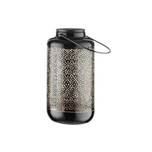 Iron <b>Lanterns</b> With Cutout Patterns For Home Decoration Portable Candle Holders <b>Black</b> And Gold Finish Wedding Decoration - Product Image 4