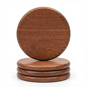 Wooden <b>Coaster</b> <b>Set</b> Natural Wood Home and Office Use Handcrafted Wooden <b>Coasters</b> <b>Set</b> - Product Image 5