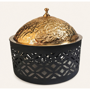 Classic Gold Plated Stainless Steel Hot Pot Casserole Modern Design Insulated Food Warmer for Weddings Buffets and Catering - Product Image 3