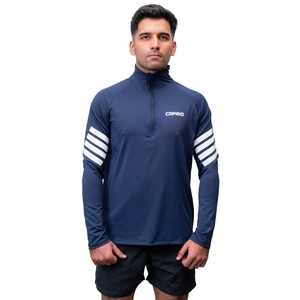 Sudadera Caprio para Hombre, Ligera, Transpirable, Tejido Suave, Ropa Deportiva Informal, Compresión, Logotipo Frontal, Cuello Alto, Corte Regular - Product Image 1