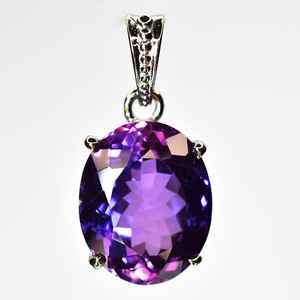 Colgante de Amatista Púrpura Natural, Corte Pera, Gema en Plata de Ley 925, Collar de Joyería Certificada, Regalo para Ella, Fiesta de Compromiso - Product Image 4