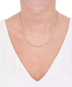 Italian <b>Silver</b> 2-Pc. <b>Set</b> Polished Rope Link Collar <b>Necklace</b> & Matching <b>Bracelet</b> | Macy's - Product Image 3