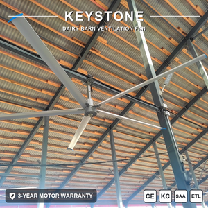 Large Livestock Ventilation Fan Reduce Heat Stress Improve Dairy <b>Cow</b> Milk Production HVLS Ceiling Fan for <b>Cow</b> Barn - Product Image 1