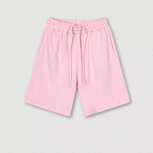 Pantalones Cortos Bermuda para Hombre, Color Sólido, con Cordón, Cintura Media, Algodón Transpirable, Pantalones Cortos Casuales de Verano para Gimnasio, Bordados - Product Image 2