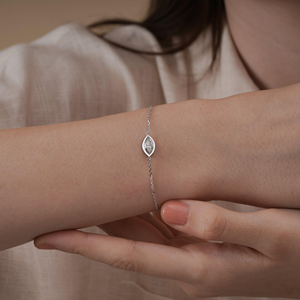 Pulsera de Diamantes Cultivados en Laboratorio con Corte Marquesa de Lujo para Mujer, Certificada por IGI, Oro de 14K, Elegante para Bodas y Fiestas - Product Image 2