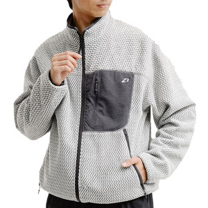 Vestes polaires personnalisées pour hommes en sherpa, entièrement zippées, chaudes pour l'hiver et l'extérieur, avec poche poitrine contrastante en nylon – Vente en gros USA - Product Image 6