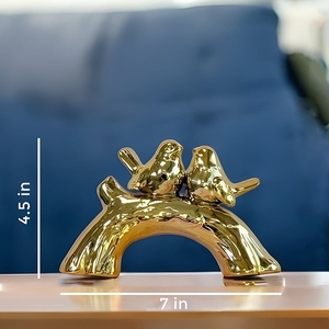 Juego de dos estatuas de ciervos de cerámica blanca, elegantes figuras abstractas de renos, estilo art déco, siluetas elegantes, pieza decorativa. - Product Image 2