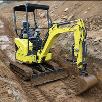 Excavator Mini Profesional Powston 1,6 Ton, Mesin KUBOTA D902, Berat Mesin 1,24 Ton.