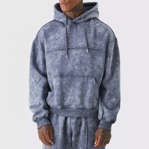 Ensemble de survêtement décontracté pour homme : sweat à capuche délavé et pantalon de jogging – Vente en gros - Product Image 3