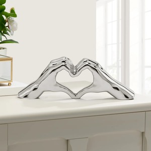 Sculpture d'art en acier inoxydable pour table, décoration de salon, figurine sur le thème de l'amour contemporain pour la Saint-Valentin - Product Image 2