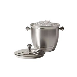 Vintage Hammered Stainless Steel <b>Ice</b> <b>Buckets</b> With Handles & Tong Wine <b>Buckets</b> Metal <b>Drinks</b> <b>Bucket</b> Beverage Chiller Tub For Home - Product Image 3