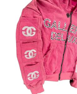 Sudadera con Capucha Oversize Estilo Urbano Vintage 2025, Lavado a la Piedra, Corte Boxy, Bordada con Tachuelas y Pedrería, con Bolsillos, 100% Algodón - Product Image 3