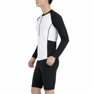 Maillot de bain décontracté pour hommes à manches longues, ensemble de maillots de bain de haute qualité, séchage rapide, compression, imperméable, chemise et short de bain légers - Product Image 3
