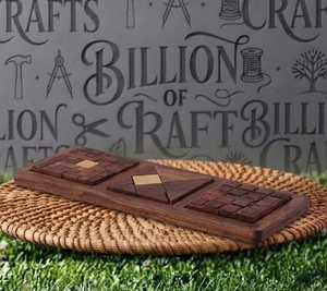 Rompecabezas 3D de Madera Hecho a Mano, Juego de Ingenio, Desafío Mental, Rompecabezas Deslizante para Adolescentes y Adultos - Product Image 1