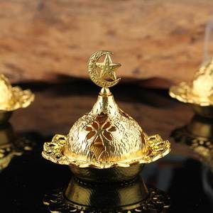 Quemador de Oud de Latón de Lujo, Porta Incienso Árabe Bakhoor, Decoración para el Hogar y Hoteles, Adorno para Ramadán, Eid y Festividades - Product Image 5