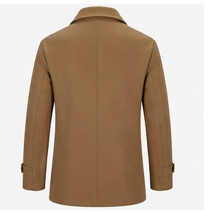 <b>Men's</b> Classic Wool Winter Coat Warm Windproof Breathable Double Breasted <b>Long</b> Overcoat Street Style Custom OEM Wholesale - Product Image 2