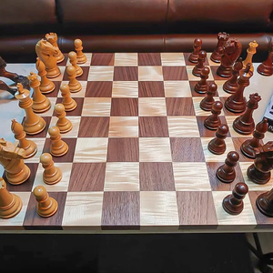 ILAHI's Eco-Friendly Rustic Polished Rectangle <b>Chess</b> <b>Board</b> Game 100% Handmade Pure Wood Animal/Love Style Customized Size <b>Chess</b> - Product Image 1