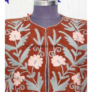 Chaleco sin mangas de algodón cotrizado para mujer, chaleco cálido para uso en exteriores, del fabricante indio, ideal para bodas. - Product Image 6