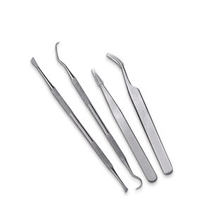 Custom Logo Stainless Steel Craft <b>Vinyl</b> Weeding Tools 4 Pcs Precision Basic Hook Pick Tweezer Set <b>for</b> DIY <b>Cricut</b> - Product Image 1