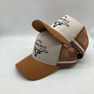 Gorra Trucker Personalizada al por Mayor de 5 Paneles con Corona Estructurada de Perfil Alto y Malla a Rayas, Gorras Trucker con 2 Rayas Laterales del País Australia - Product Image 5