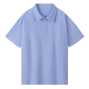 Camiseta polo de trabajo con logotipo personalizado OEM, diseño bordado e impreso, 260g, 32S, algodón peinado de doble hilo, color sólido, con solapa. - Product Image 4