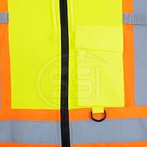 Workplace Safety ANSI Class 2 <b>Waterproof</b> Hoodie Reflective Zipper Logo Offering High Visibility Comfort Durable Performance - Product Image 2