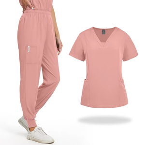 High-quality Cotton Polyester Medical <b>Scrubs</b> Pants Uniforms Knitted Hospital <b>Scrub</b> Sets OEM Custom Service Needle Detection - Product Image 6