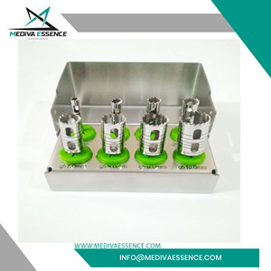 Kit de Fresas Dentales Ergonómicas de Acero Inoxidable de la Mejor Calidad, 8 Piezas, Certificación CE, Mediva Essence Power Grip - Product Image 6