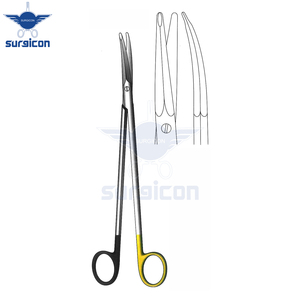 Ciseaux Gorney 17 cm (6-3/4 pouces) à pointes courbes et plates, lame simple dentelée Super Cut TC, ciseaux chirurgicaux médicaux pour une coupe de précision - Product Image 2