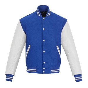 Veste universitaire brodée pour équipes scolaires, style baseball, avec fermeture à boutons-pression – Vente en gros - Product Image 1
