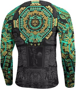 Custom Sublimation Breathable Quick Dry Rash Guard Men BJJ MMA <b>Compression</b> <b>Shirt</b> Fully Sublimated Long Sleeve Gym Training Wear - Product Image 3