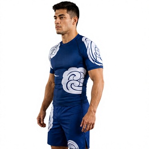 Conjunto de Ropa Deportiva de Compresión de Secado Rápido, Transpirable, Ligero y Elástico, para Artes Marciales Mixtas (MMA), para Hombre - Product Image 1