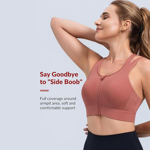 เสื้อชั้นในกีฬาแบบรัดรูปสำหรับผู้หญิง รองรับแรงกระแทกสูง แบบ Racerback แผ่นรองถอดได้ ไร้ตะเข็บ ระบายอากาศได้ดี ผลิตจากไนลอนและสแปนเด็กซ์ เหมาะสำหรับโยคะและออกกำลังกาย - Product Image 4