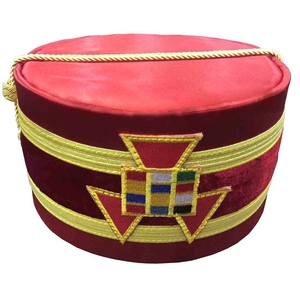 Corona de Capitán del Arco Real, con Corona Dorada y Corona Roja, para el Antiguo Gran Sacerdote del Arco Real, Regalia Masónica, Gorro Ceremonial para Oficiales, Tocado del Arco Real - Product Image 6