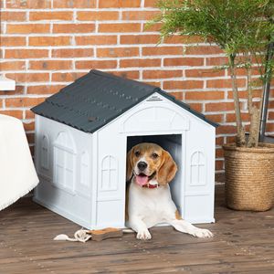 Cuccia Rettangolare Grigia per Cani di Piccola/Media Taglia, Resistente all'Acqua, per Interni/Esterni, Facile da Installare, Arredo per Animali Domestici - Product Image 2