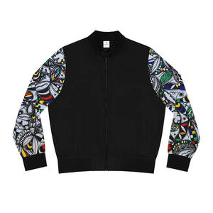 Chaqueta Bomber Orisun VI para Mujer, Corte Regular, Cuello Alto, Cierre con Cremallera de Cobre, Forro Negro, 100% Poliéster (AOP) - Product Image 2