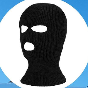 Pasamontañas de punto unisex con 3 orificios, cubrecara transpirable, impermeable, ajustable, cortavientos, gorro tipo bandana completa para exteriores - Product Image 6