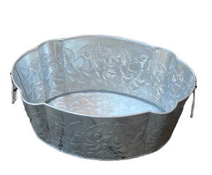 Maceta redonda de acero inoxidable moderna, cubo de hielo para fiestas de 5L - Product Image 1