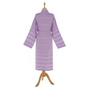 Venta al por mayor 100% Albornoz de algodón para mujeres logotipo personalizado lujo Unisex manga larga Hotel Spa Kimono bata ropa de dormir sin estampado Floral - Product Image 3