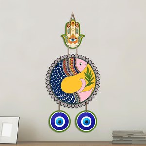 <b>Yin</b> <b>Yang</b> Fish Evil Eye Wall Hanging Nazar Protection Feng Shui Home Decor <b>Art</b> - Product Image 4