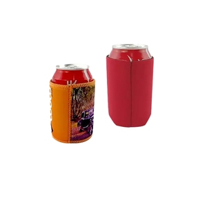 Vente en gros de refroidisseurs de canettes en néoprène de luxe, réutilisables, avec logo personnalisé, couleur unie, isolés, écologiques, recyclables, pliables, grande capacité - Product Image 4