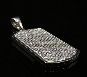 Women's 925 Silver Plated Hip Hop Luxury Filled Pendant with Brilliant Cut Lab Grown Diamond IGI Certified <b>Gift</b> Party Wear - Product Image 2