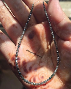 Perles de Moissanite Multiples de 7 Pouces, Fabriquées à la Main, Tailles Mixtes de 2 MM à 3 MM - Product Image 4