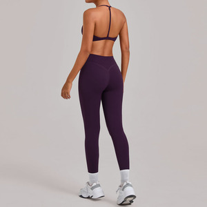 "2026 Women's Seamless Yoga Set 2 Piece Quick Dry Breathable Sports Bra High Waist <b>Butt</b> <b>Lift</b> <b>Leggings</b> Fitness Wear OEM ODM" - Product Image 2