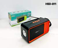 Radio solaire d'urgence HSD-811, haut-parleur portable Bluetooth, solution pour les pannes de courant, radio FM, lampe torche LED, chargeur mobile