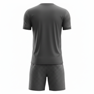 ชุดฟุตบอลแบบ unisex พร้อมกางเกงขาสั้น ชุดสองชิ้นสไตล์เซิร์ฟ ชุดฝึกซ้อมฟุตบอล แห้งเร็ว ชุดกีฬา รับผลิตตามแบบ OEM - Product Image 2