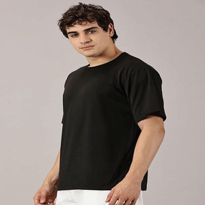 Camiseta de Cuello Redondo para Hombre, Estilo Deportivo y Casual, 100% Algodón de Alta Calidad, Color Sólido, Estilo Hombro - Product Image 1
