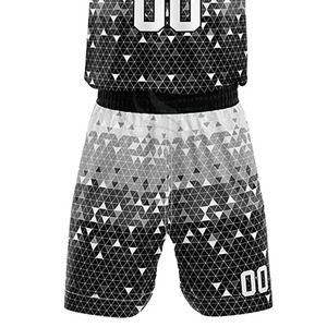 Uniforme de Baloncesto con Logotipo Personalizado, Diseño Geométrico Triangular, Sublimado con Degradado, Conjunto de Pantalones Cortos a Juego, Ropa Deportiva - Product Image 6
