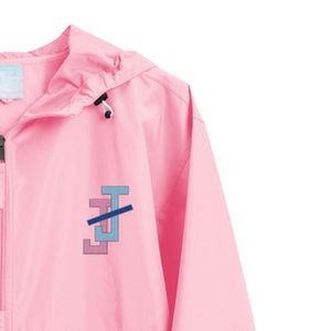 Veste rose unisexe pliable, coupe-vent brodé, léger, résistant à l'eau, vêtement de mode pour l'extérieur - Product Image 4
