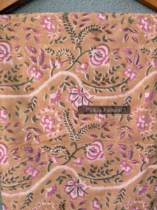 Tissu artisanal indien traditionnel imprimé au bloc, 100 % coton : tissu de couture écologique à teinture naturelle pour la décoration intérieure - Product Image 3